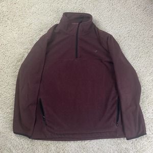 American Eagle Men's Vintage Slim Fit Sweater Size XXL Maroon Red 1/4 Zip